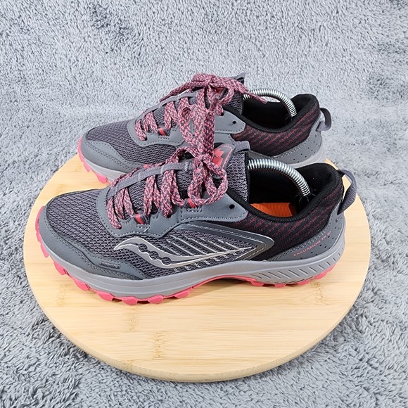 Saucony Excursion TR 15 Womens 7.5 Gray Trail Running Shoes Sneakers Mesh Upper - Picture 6 of 11